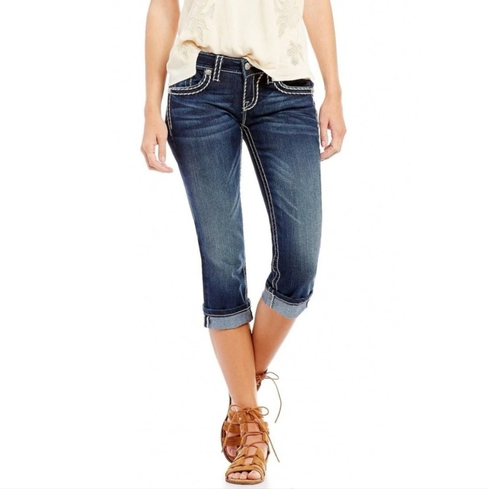 MISS ME JP5014-CP-8 CAPRI JEANS SIZE 28